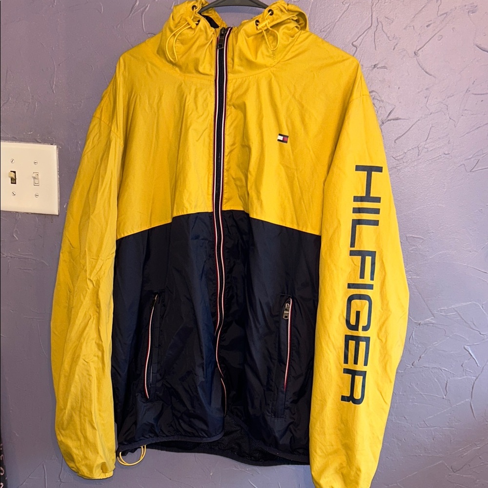 Tommy Hilfiger Yellow and Navy Windbreaker